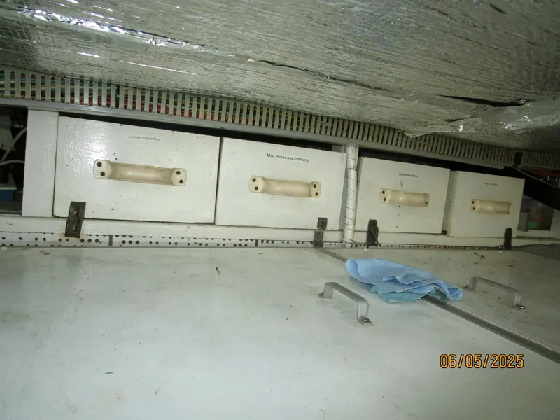 Slide: The Image of 49' DeFever engine room storage - 5385813