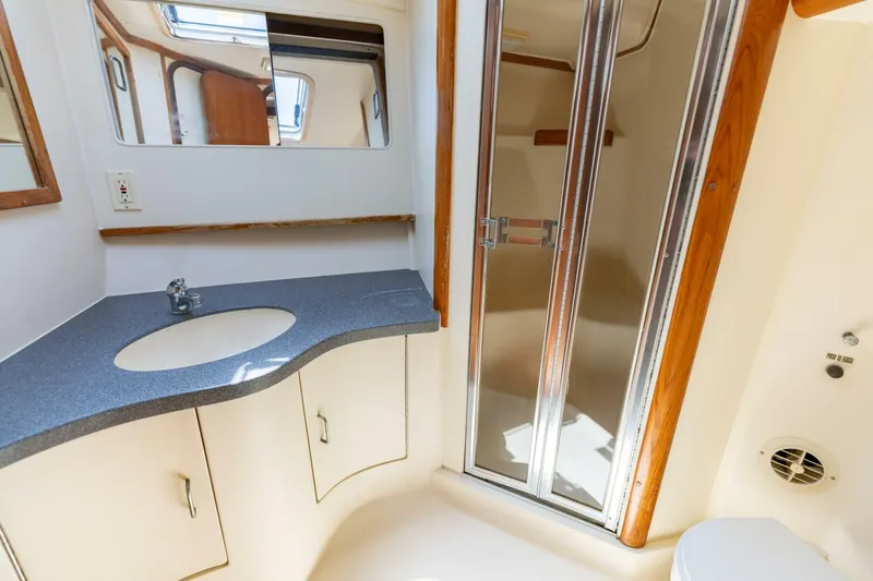 Slide: The Image of 2002 Luhrs 40 Convertible- Trigger Happy- Head - 5387697