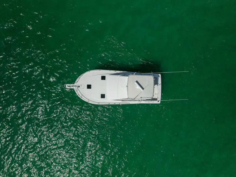 Slide: The Image of 2002 Luhrs 40 Convertible- Trigger Happy- Birds Eye View  - 5387713