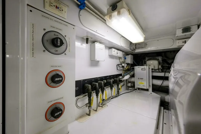 Slide: The Image of Engine Room 2004 Merritt 72 Convertible Business Stinks - 7650849