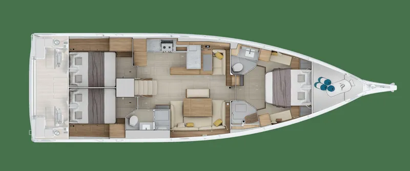 Slide: The Image of Beneteau Oceanis 52 Three Cabins / Two Heads - 5408745