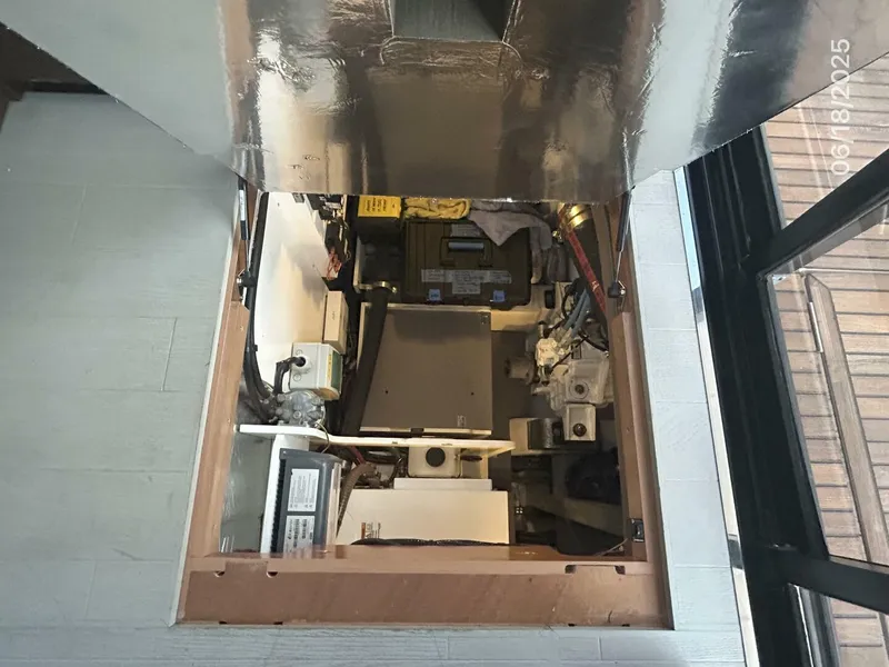 Slide: The Image of 42' Prestige engine room access2 - 5423102