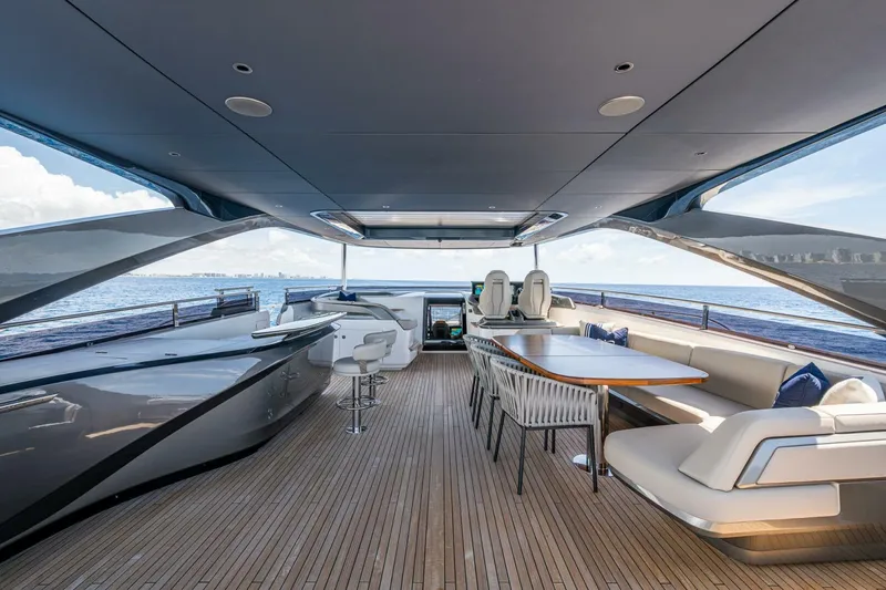 Slide: The Image of Princess Y95 Flybridge- Dining Area and Bar - 5423618