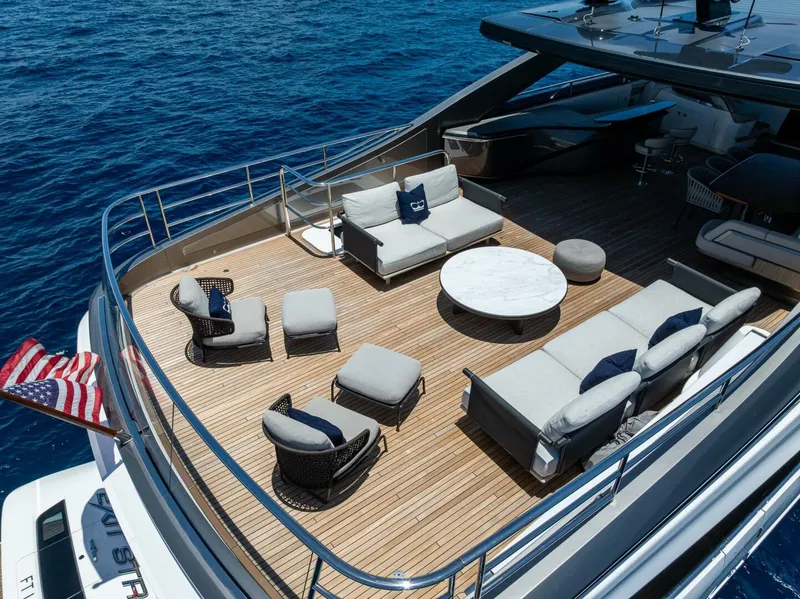 Slide: The Image of Princess Y95 Flybridge - Aft Deck Seating - 5423597