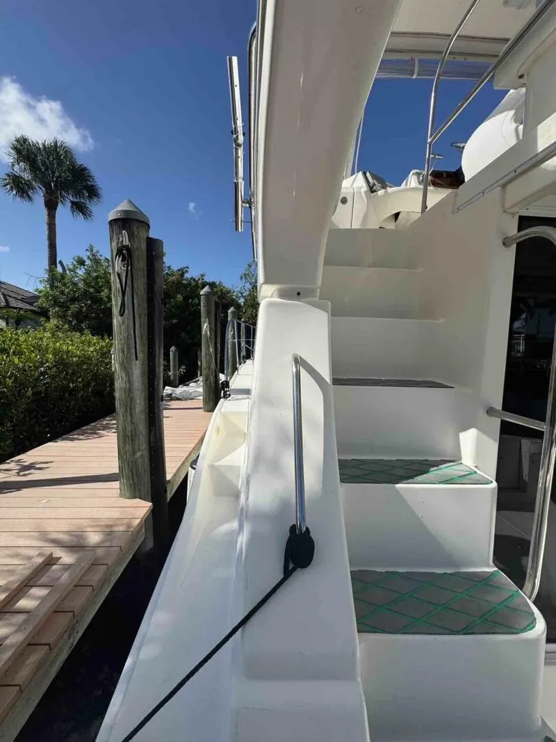 Slide: The Image of 34c Silverton mold-in stairs to flybridge - 5429710