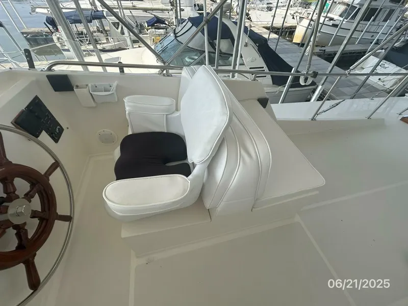Slide: The Image of 36' Grand Banks flybridge starboard seating - 5428179