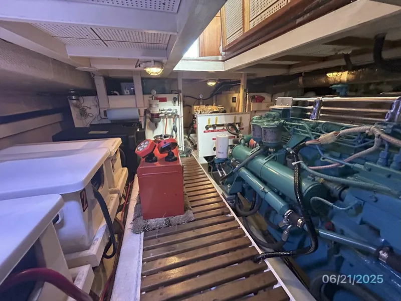 Slide: The Image of 36' Grand Banks engine room aft - 5428164