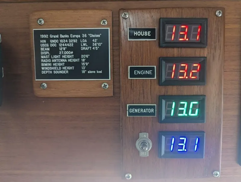 Slide: The Image of 36' Grand Banks battery monitors - 5428154