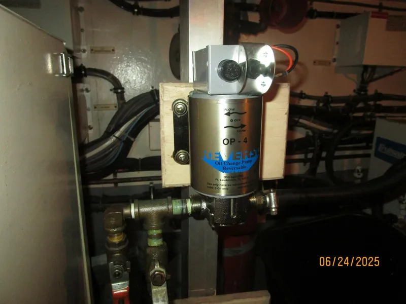 Slide: The Image of 63' Hatteras generators oil change system - 5444723