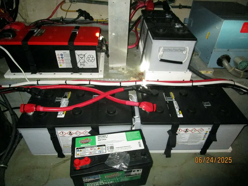 Slide: The Image of 63' Hatteras forward battery bank - 5444707