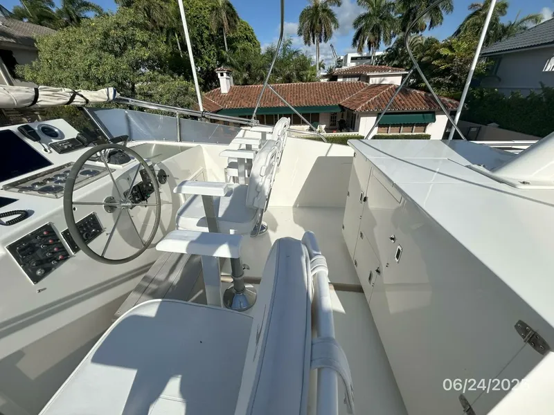 Slide: The Image of 63' Hatteras flybridge starboard forward - 5444700