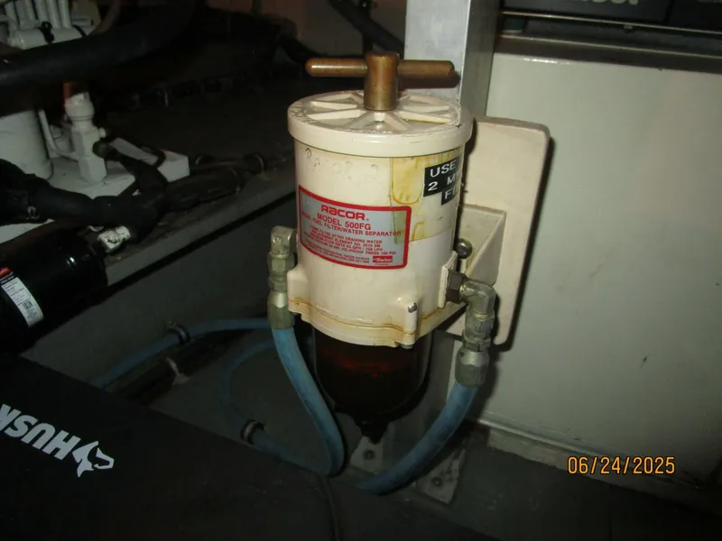 Slide: The Image of 63' Hatteras generator1 Racor fuel filter - 5444710