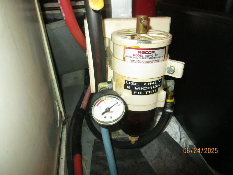 Slide: The Image of 63' Hatteras generator2 Racor fuel filter - 5444641