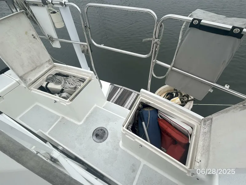 Slide: The Image of 40' Freedom cockpit aft seating storage  - 5467469