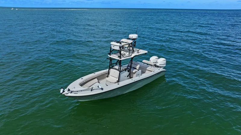 Slide: The Image of 2017 Young Boats 27 - Profile Aerial 3/4 Bow Port - 5471712