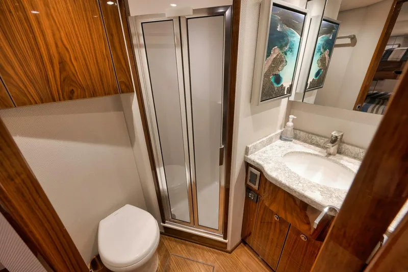 Slide: The Image of 2019 Viking 68 Convertible- GYS TRADE- Crew Stateroom Head - 5615116