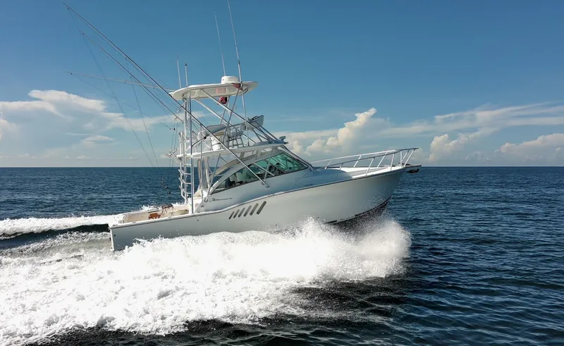 Slide: The Image of 2009 36 Albemarle 360 XF Tin Bender Starboard Profile (3) - 5478254