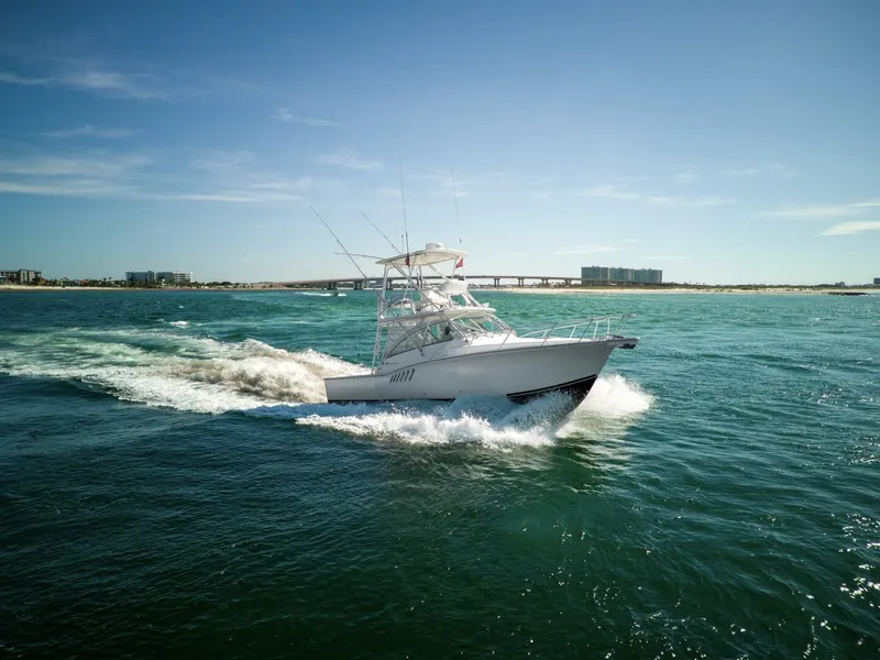 Slide: The Image of 2009 36 Albemarle 360 XF Tin Bender Starboard Profile (4) - 5478256