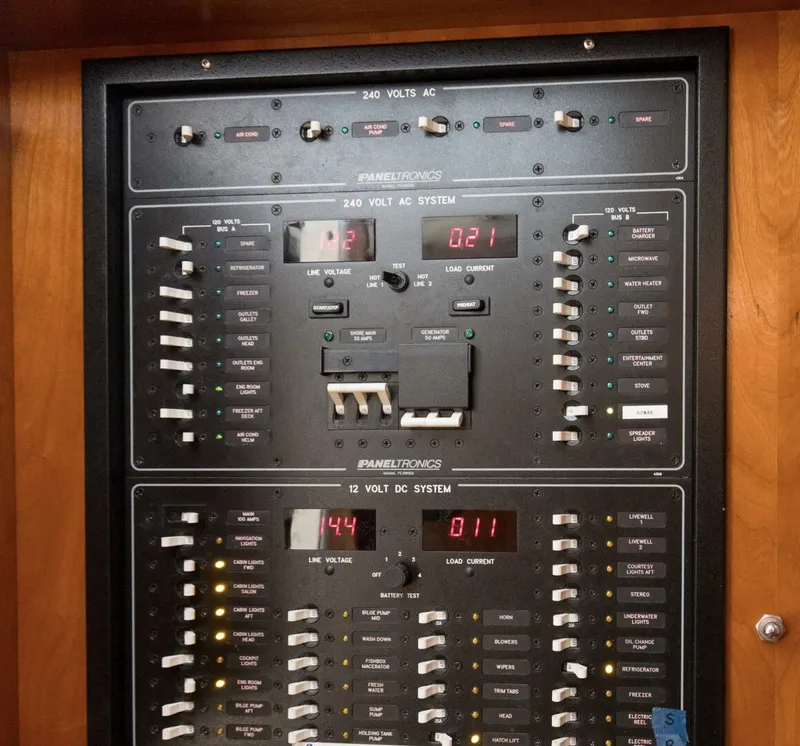 Slide: The Image of 2009 36 Albemarle 360 XF Tin Bender Electrical Panel (1) - 5478134