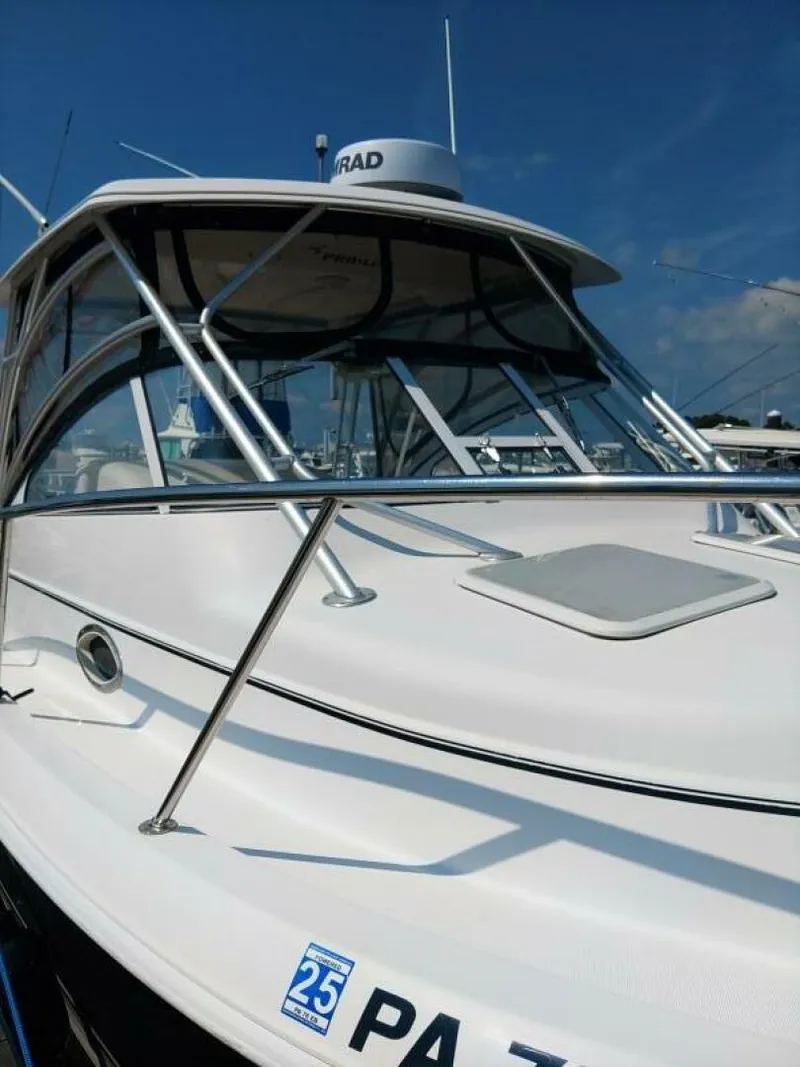 Slide: The Image of Pro-Line 32 Express Starboard view of hard top and foredeck. - 5533910