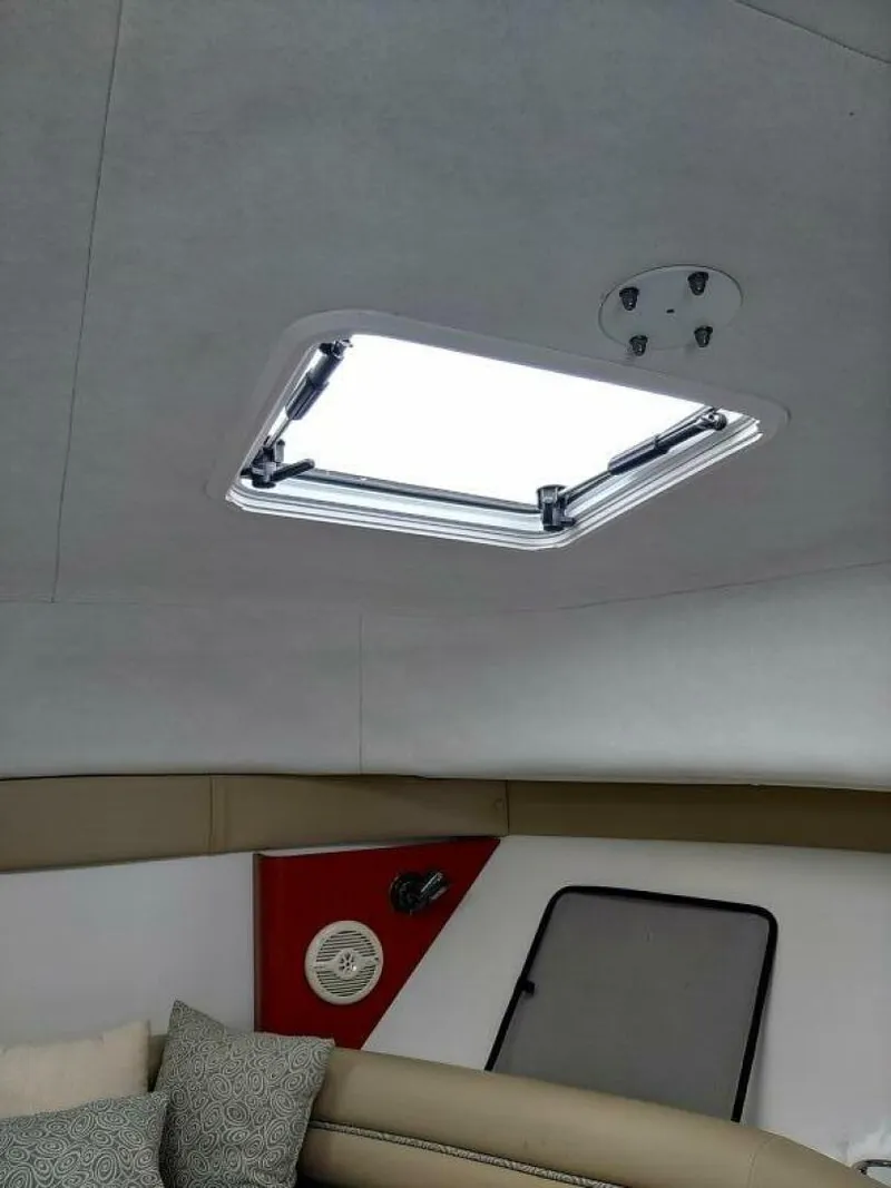 Slide: The Image of Pro-Line 32 Express Starboard foredeck hatch view forward v-berth. - 5533936