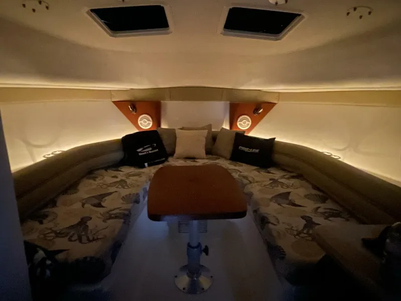 Slide: The Image of Pro-Line 32 Express Night lighting and table view of V berth - 5586334