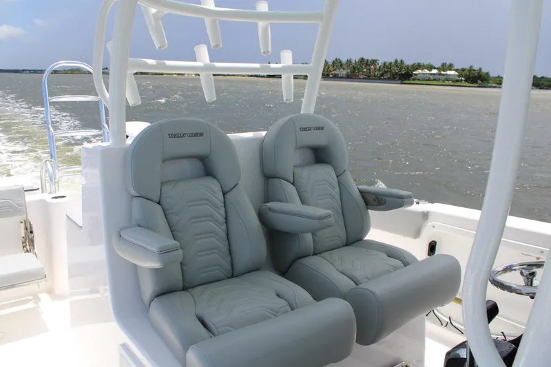 Slide: The Image of Twin Vee 38- Helm Seating 2023 Twin Vee 28 - 5503179