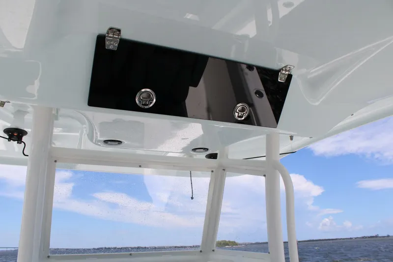 Slide: The Image of Twin Vee 38- Helm Hard Top Storage 2023 Twin Vee 28 - 5503183