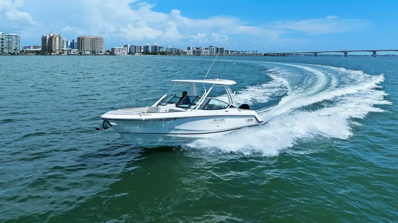 Slide: The Image of 2023 Boston Whaler 240 Vantage - Profile Bow 3/4 Port - 5538653
