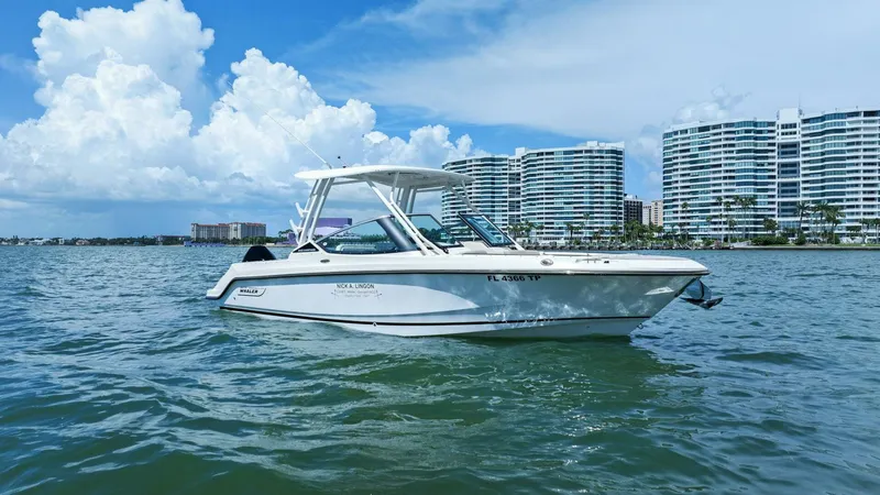 Slide: The Image of 2023 Boston Whaler 240 Vantage - Profile Bow 3/4 Starboard - 5538629