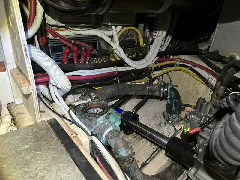 Slide: The Image of 2006 Carver 444 Cockpit Motor Yacht - Engine Room - 5511833