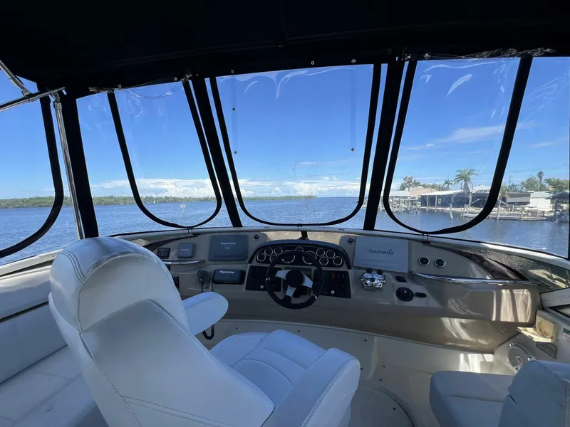 Slide: The Image of 2006 Carver 444 Cockpit Motor Yacht - Helm - 5511807