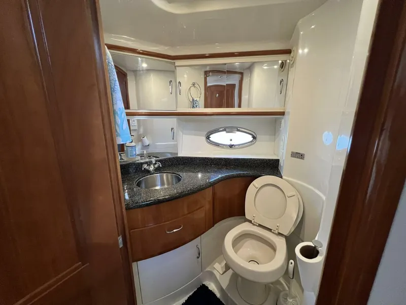 Slide: The Image of 2006 Carver 444 Cockpit Motor Yacht - Guest Head - 5511824