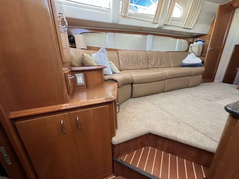 Slide: The Image of 2006 Carver 444 Cockpit Motor Yacht - Salon Seating - 5511823
