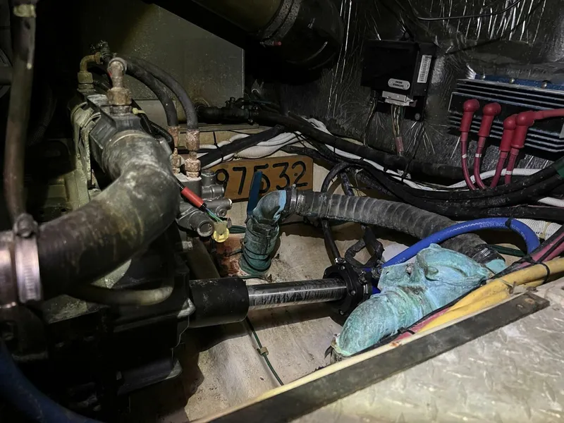 Slide: The Image of 2006 Carver 444 Cockpit Motor Yacht - Engine Room - 5514725