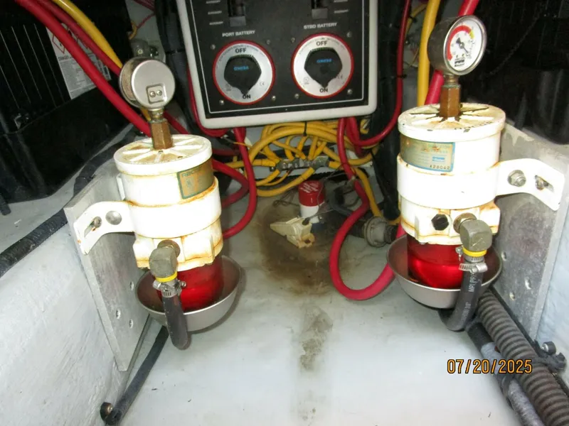 Slide: The Image of 34' Mainship Racor fuel filters - 5509395