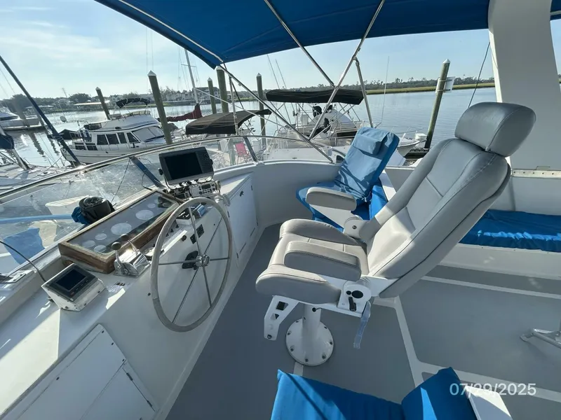 Slide: The Image of 44' DeFever flybridge helm1 - 5527220