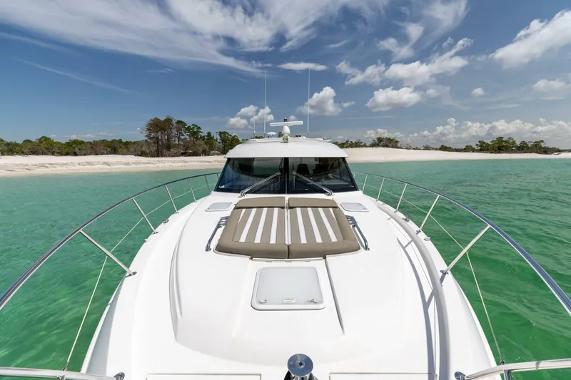 Slide: The Image of 2018 Riviera 4800 Sport Yacht- Runaway Island- Bow - 5539060