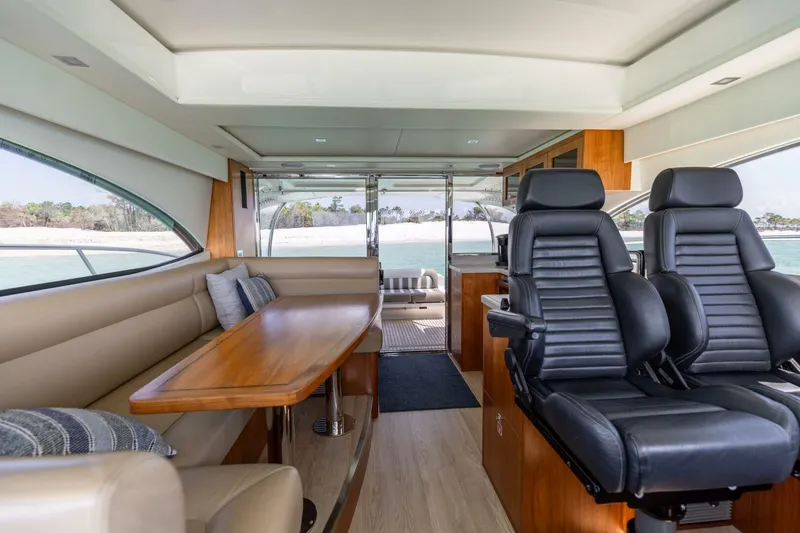Slide: The Image of 2018 Riviera 4800 Sport Yacht- Runaway Island- Dinette - 5539054