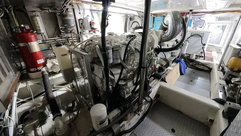 Slide: The Image of 50 ft Ocean Alexander - Engine Room - 5529496