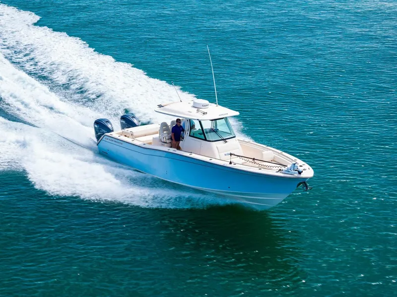 Slide: The Image of 2022 Grady-White 336 Canyon - Starboard 3/4 Bow - 5540913