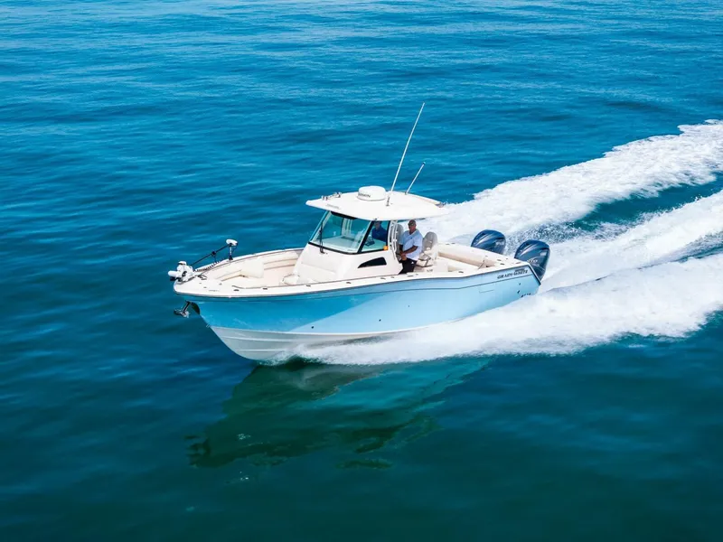 Slide: The Image of 2022 Grady-White 336 Canyon - Port 3/4 Bow - 5540915
