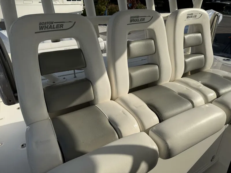 Slide: The Image of 2014 Boston Whaler 350 Outrage Triple Helm Seating from Starboard - 5681315