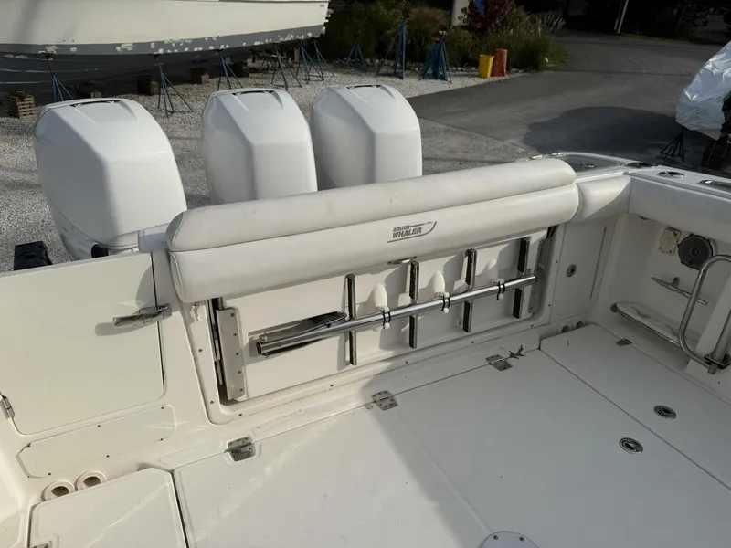 Slide: The Image of 2014 Boston Whaler 350 Outrage cockpit looking from starboard side - 5681320