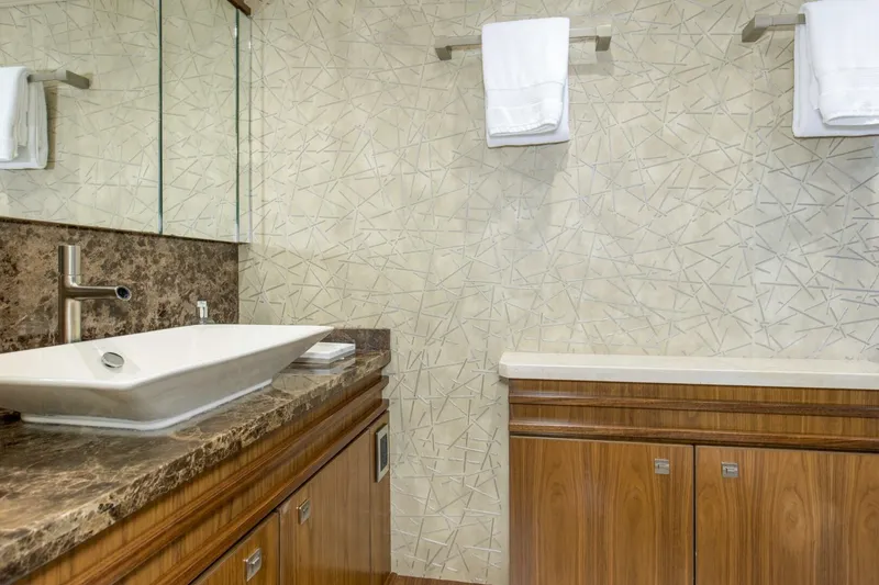 Slide: The Image of 2016 92 Viking Enclosed Bridge Touche Master Stateroom Head (3) - 5551736