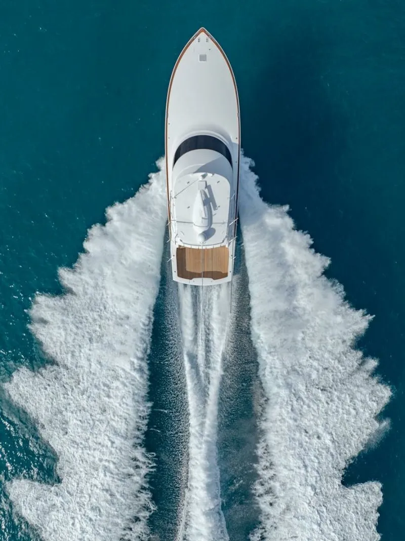 Slide: The Image of Viking 64 - Birds Eye View Running Shot 2025 Viking 64 Convertible - In-Stock 64-739 - 7675480
