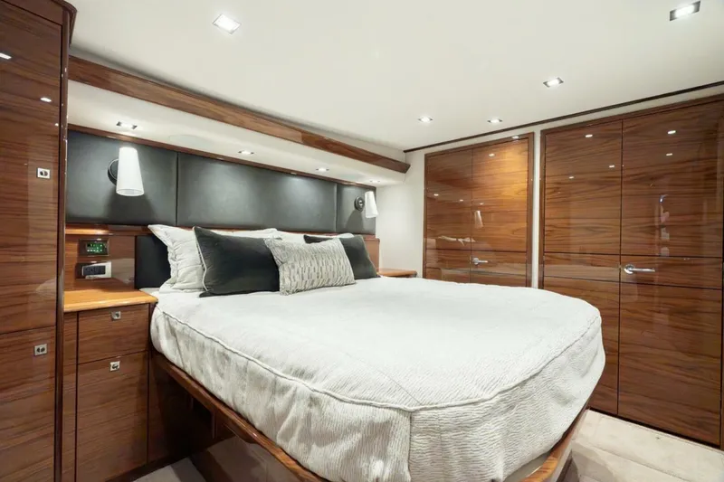 Slide: The Image of Viking 64 - Master Stateroom 2025 Viking 64 Convertible - In-Stock 64-739 - 5553491