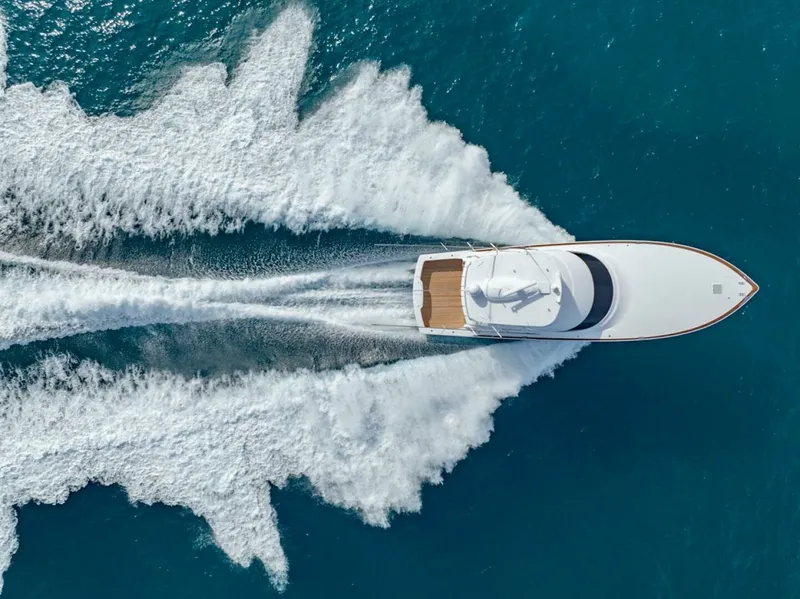 Slide: The Image of Viking 64 - Birds Eye View Running Shot 2025 Viking 64 Convertible - In-Stock 64-739 - 7675481