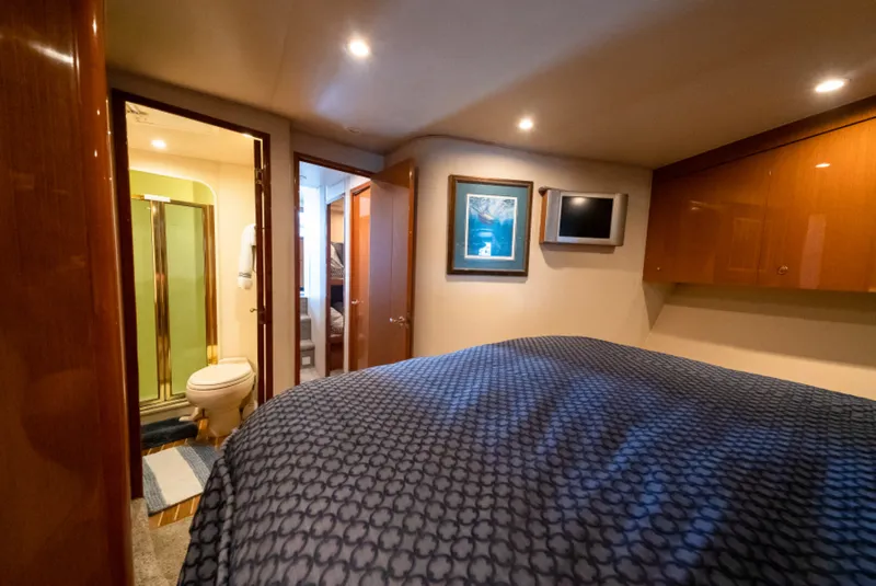 Slide: The Image of 2003 Viking 45 Convertible Big Sky Master Stateroom - 5570424