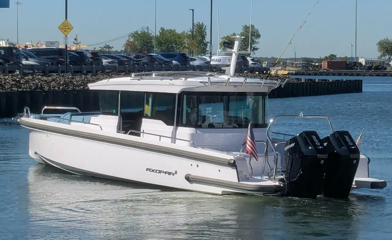 Slide: The Image of Axopar 37 Cross Cabin with Bench Seat, V10s 2024 - 5585072